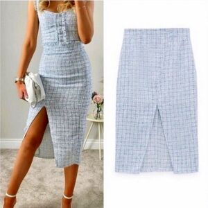 Zara Tweed High Waist Skirt